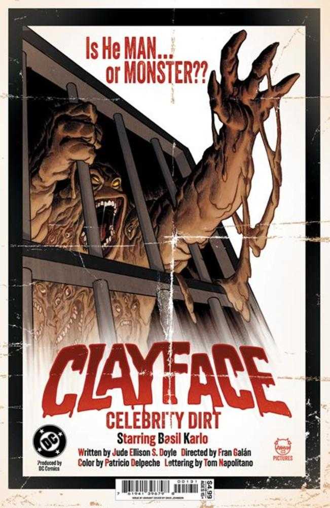 Clayface Celebrity Dirt #1 (Of 6) Cover C Dave Johnson Card Stock Variant | Odin's Place