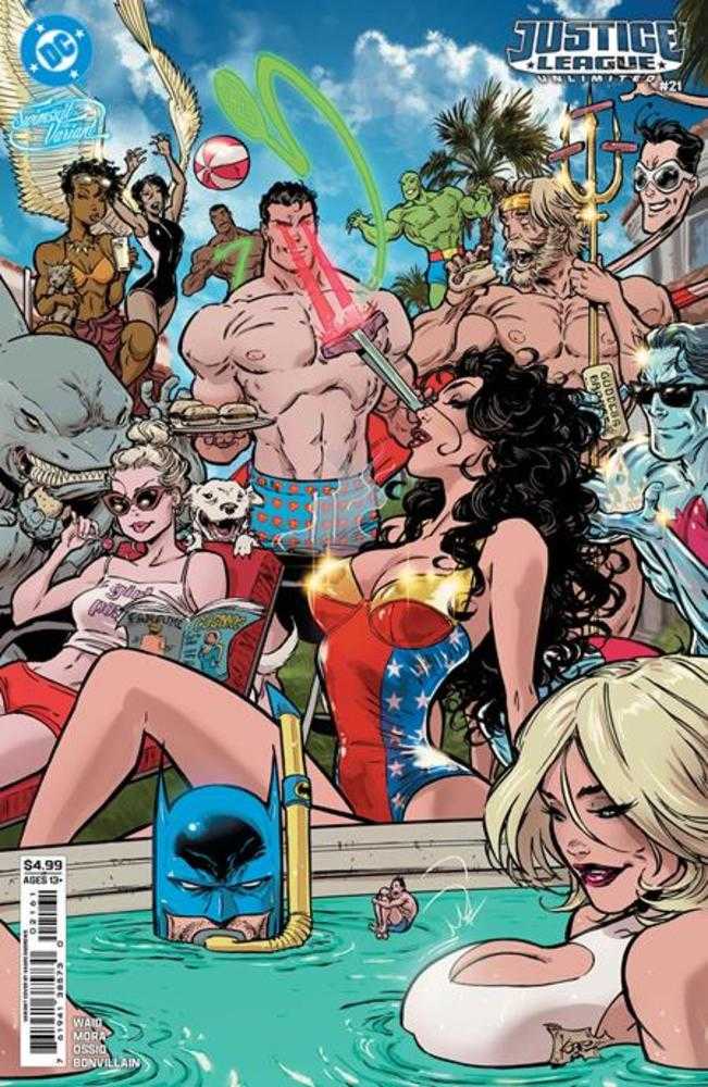 Justice League Unlimited #21 Cover F Kaare Andrews Swimsuit Card Stock Variant | Odin's Place