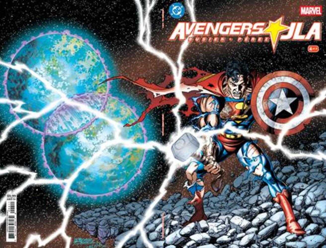 Avengers JLA #4 Facsimile Edition Cover A George Perez Wraparound | Odin's Place