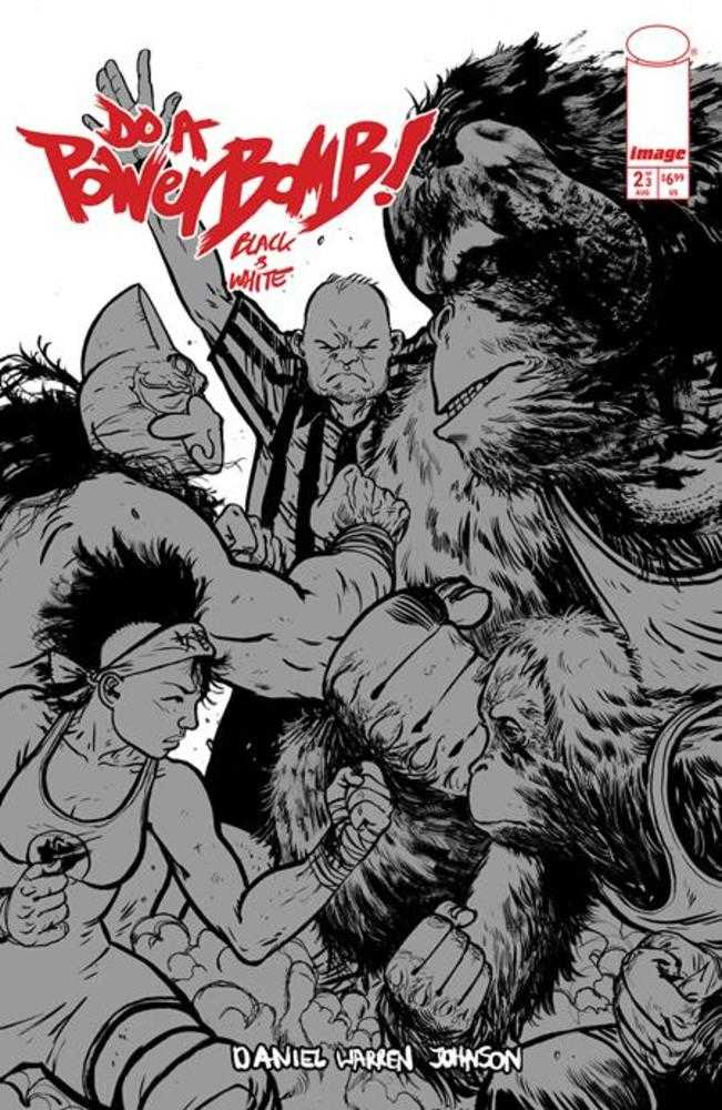 Do A Powerbomb Black And White #2 (Of 3) Cover B Daniel Warren Johnson Orangutan Variant | Odin's Place