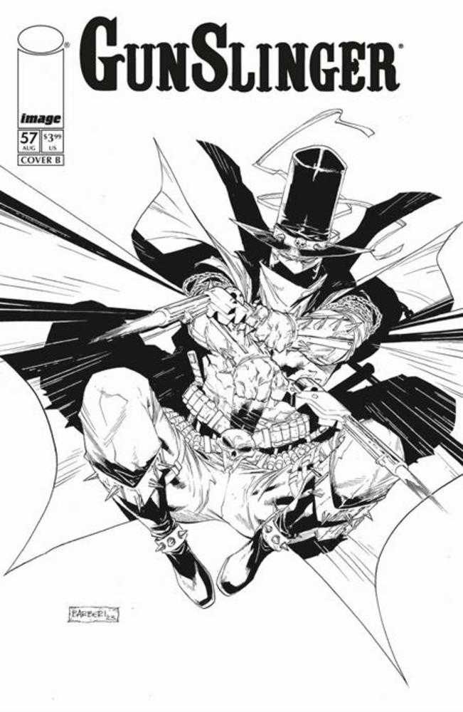 Gunslinger Spawn #57 Cover B Carlo Barberi Black & White Variant | Odin's Place