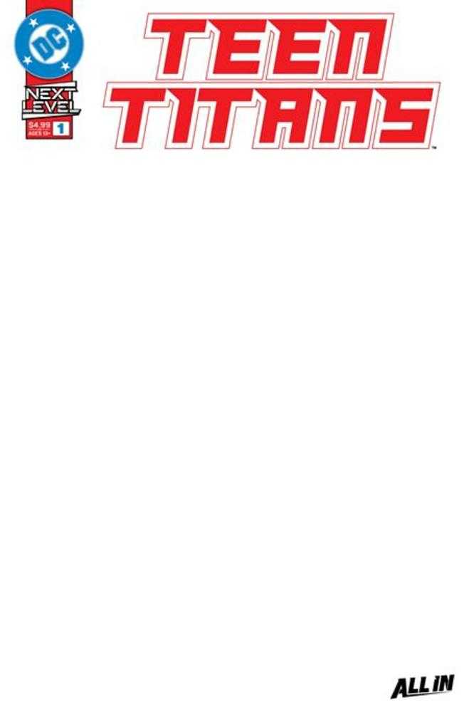 Teen Titans #1 Cover E Blank Card Stock Variant | Odin's Place