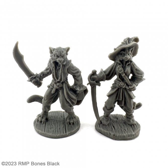 Reaper Bones Black: Catfolk Buccaneer and Duelist | Odin's Place
