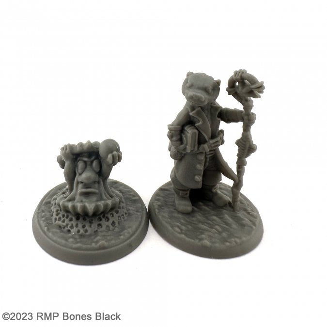 Reaper Bones Black: Otterfolk Mage & Familiar | Odin's Place
