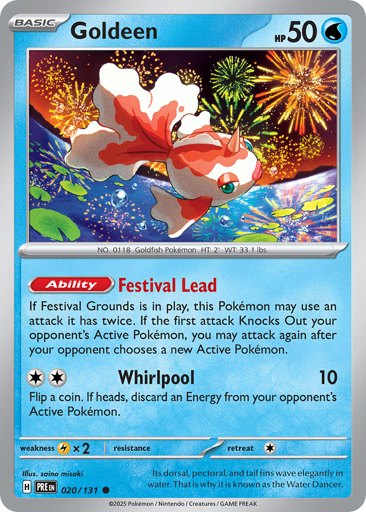 Goldeen (020/131) (Master Ball Pattern) [Scarlet & Violet: Prismatic Evolutions] | Odin's Place