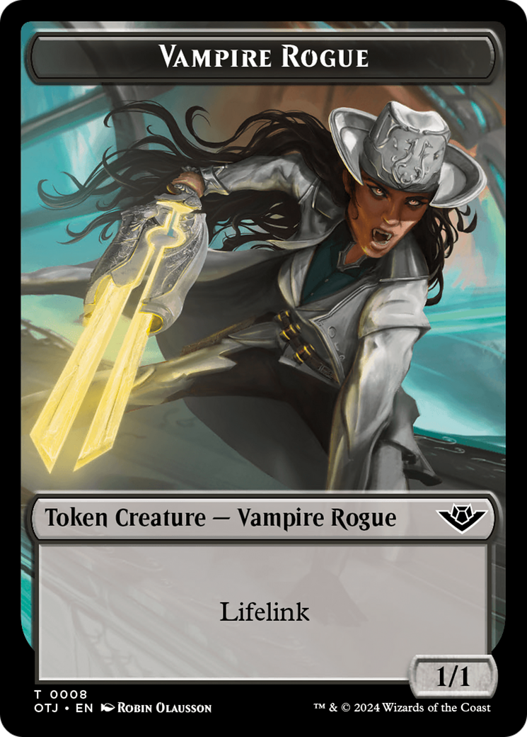 Mercenary // Human Rogue Double-Sided Token [Outlaws of Thunder Junction Tokens] | Odin's Place