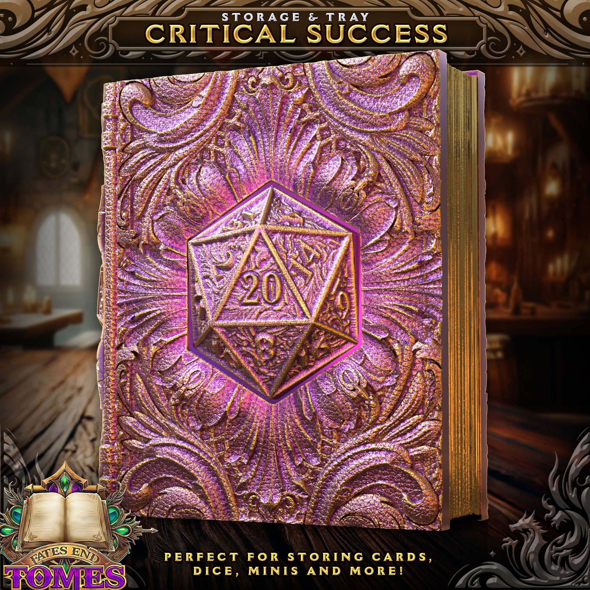 D20 Storage Tome for TTRPG, MTG, Pokemon, D&D Gaming! | Odin's Place