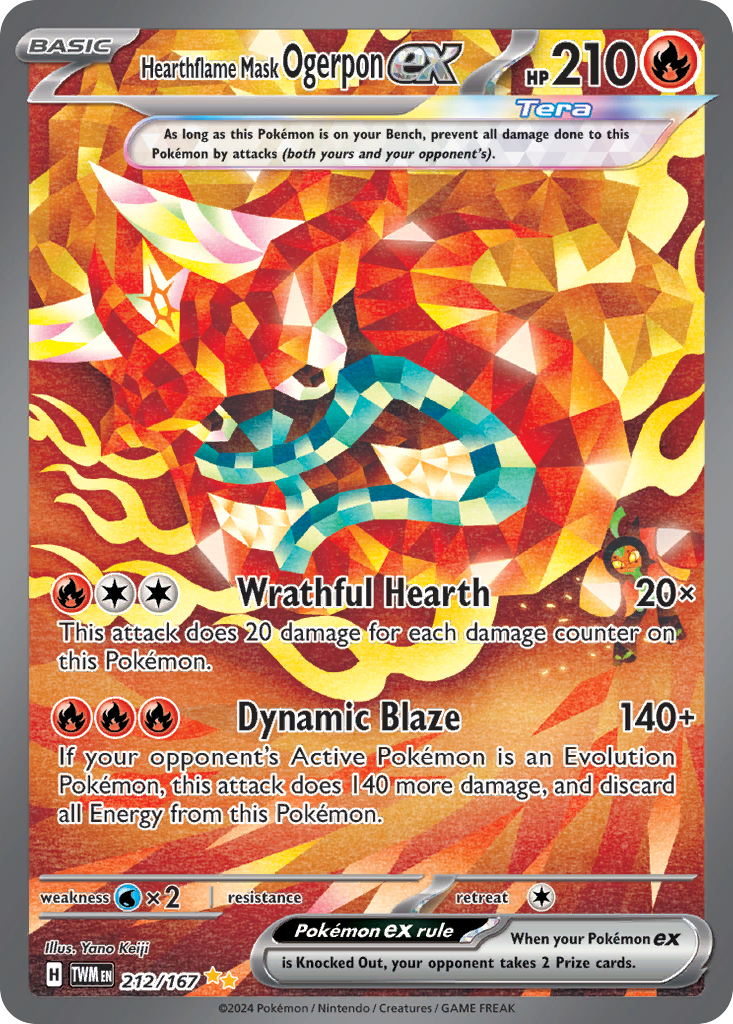 Hearthflame Mask Ogerpon ex (212/167) [Scarlet & Violet: Twilight Masquerade] | Odin's Place