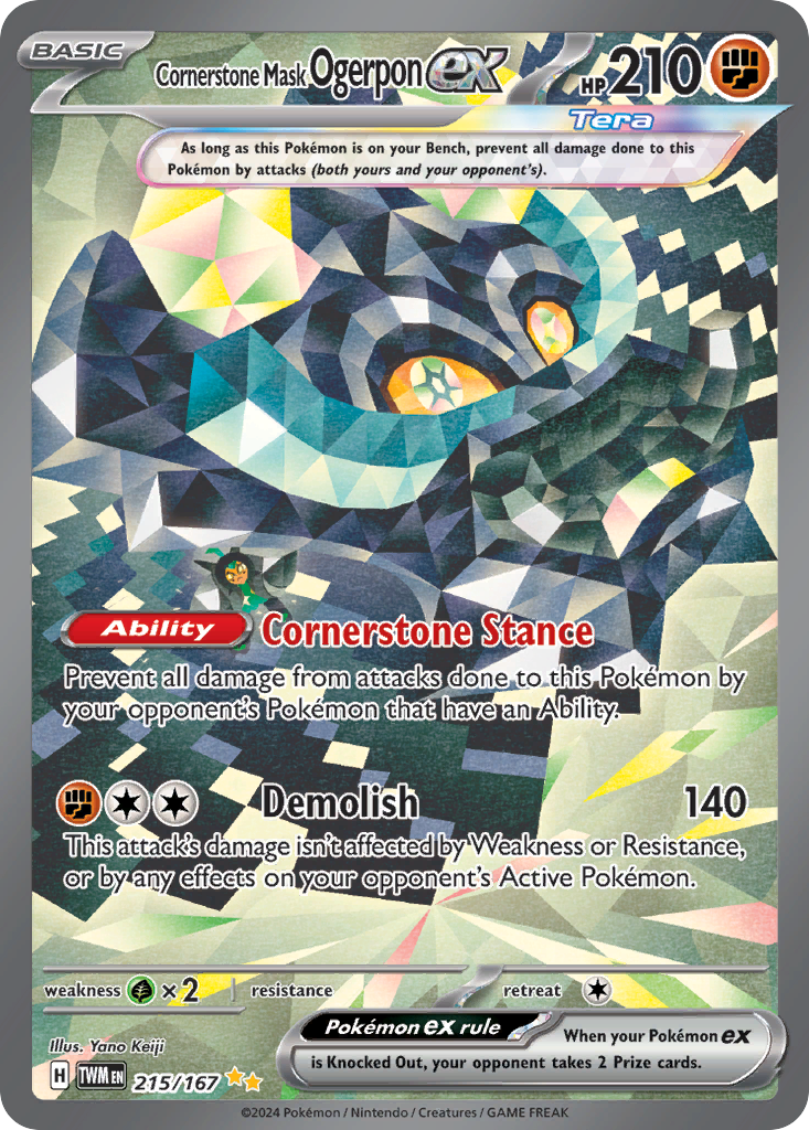 Cornerstone Mask Ogerpon ex (215/167) [Scarlet & Violet: Twilight Masquerade] | Odin's Place