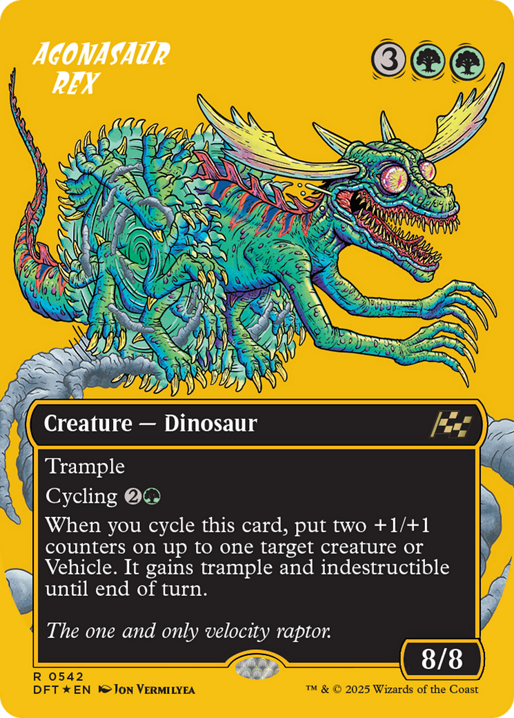 Agonasaur Rex (Borderless) (First-Place Foil) [Aetherdrift] | Odin's Place