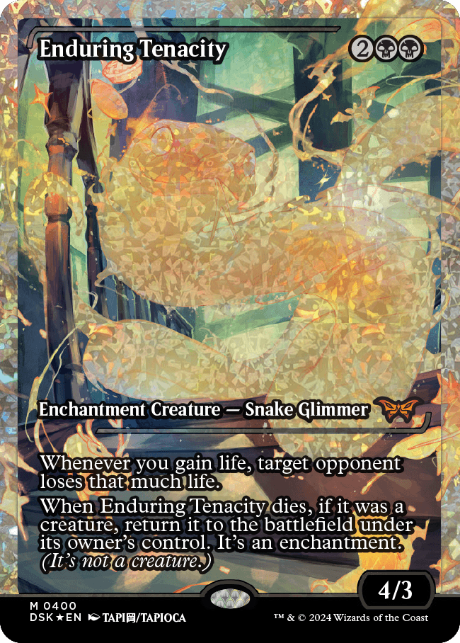 Enduring Tenacity (Japan Showcase Fracture Foil) [Duskmourn: House of Horror] | Odin's Place