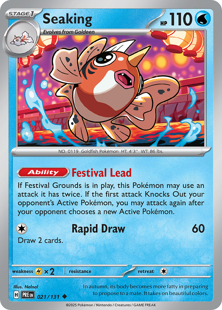Seaking (021/131) (Master Ball Pattern) [Scarlet & Violet: Prismatic Evolutions] | Odin's Place
