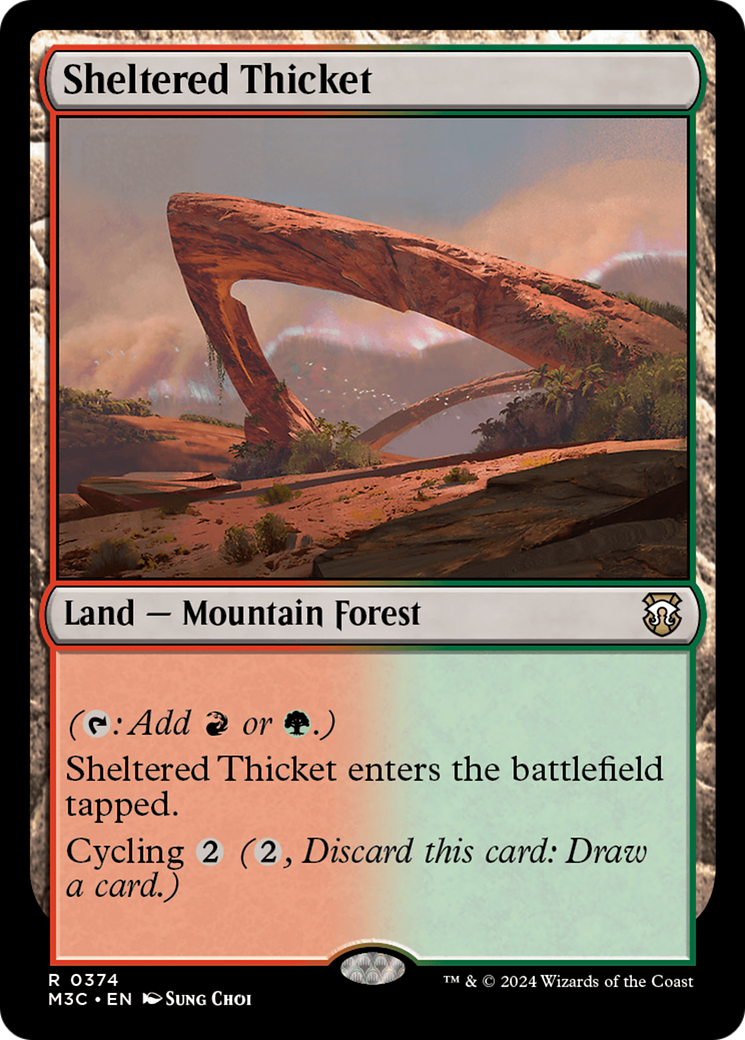 Sheltered Thicket (Ripple Foil) [Modern Horizons 3 Commander] | Odin's Place