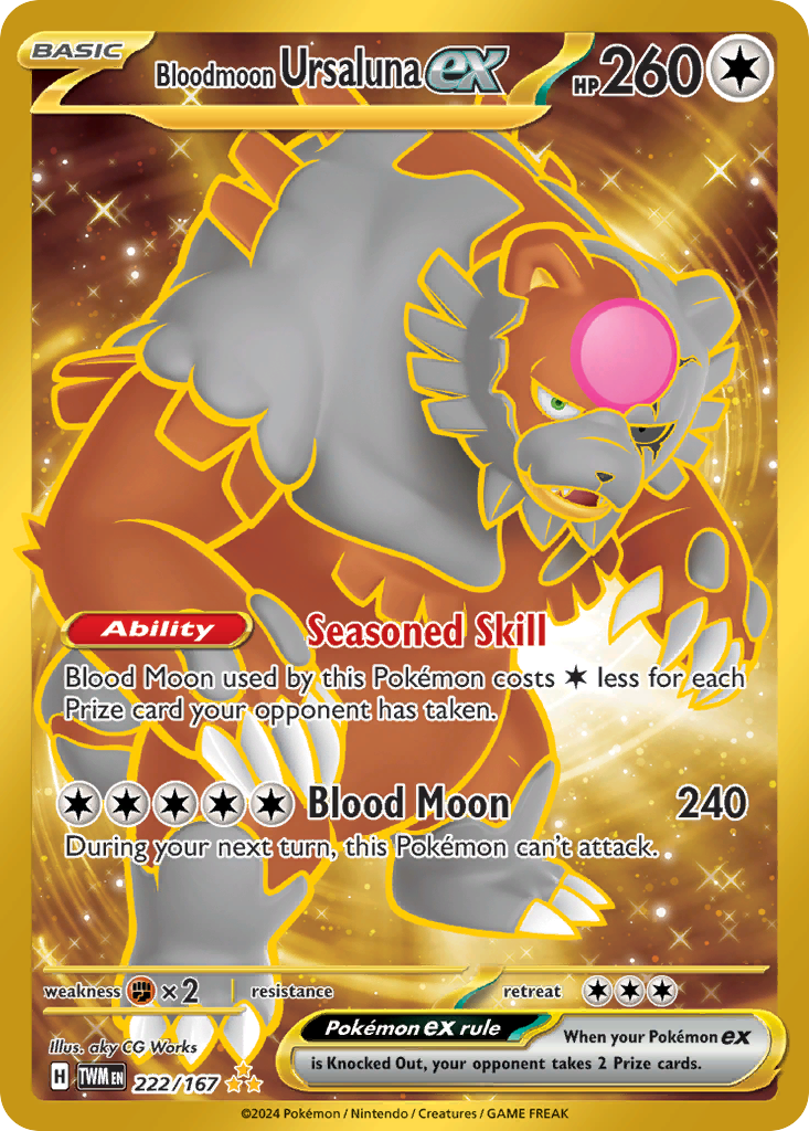 Bloodmoon Ursaluna ex (222/167) [Scarlet & Violet: Twilight Masquerade] | Odin's Place