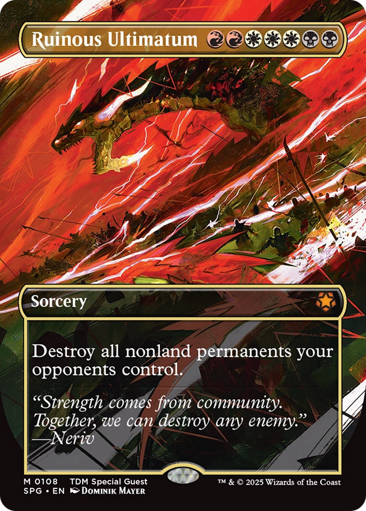 Ruinous Ultimatum (Borderless) [Tarkir: Dragonstorm Special Guests] | Odin's Place
