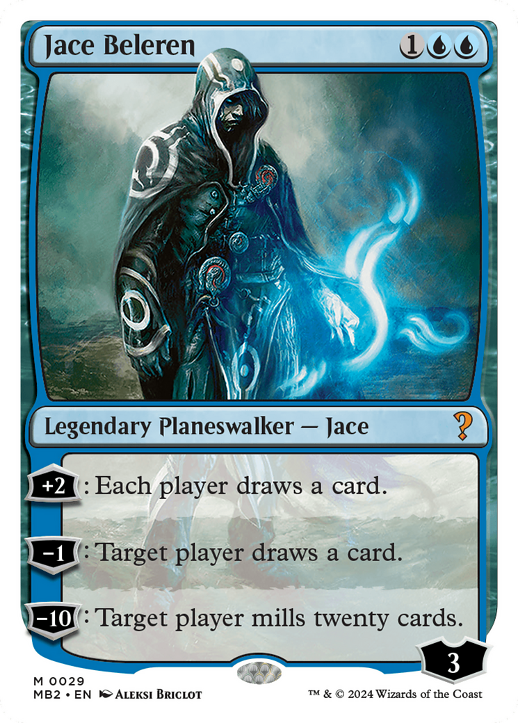 Jace Beleren (White Border) [Mystery Booster 2] | Odin's Place