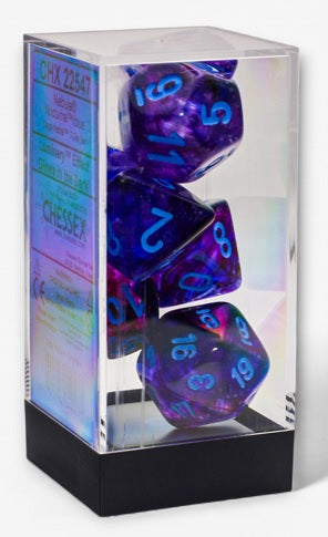 Chessex Nebula: Mega-hedral Nocturnal/blue 7-Die Set | Odin's Place