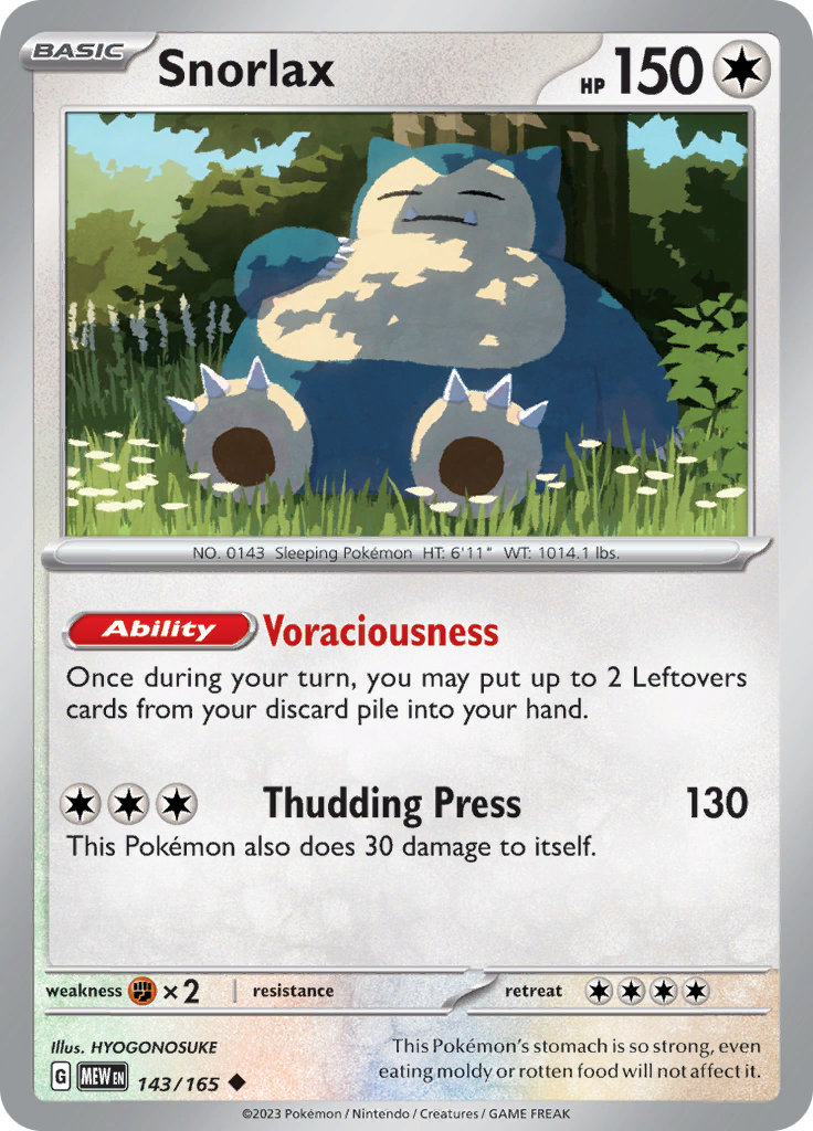 Snorlax (143/165) [Scarlet & Violet 151] | Odin's Place