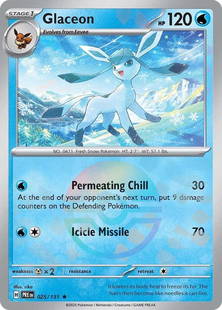 Glaceon (025/131) (Poke Ball Pattern) [Scarlet & Violet: Prismatic Evolutions] | Odin's Place