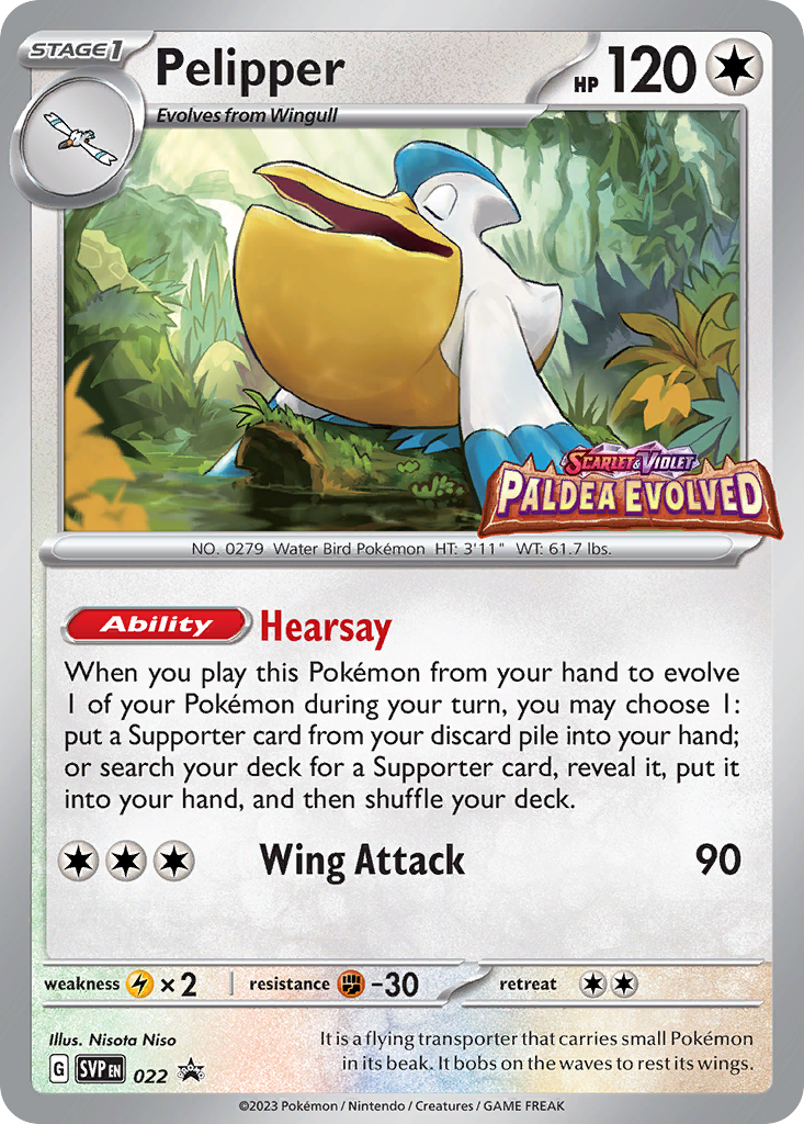 Pelipper (022) (Staff) [Scarlet & Violet: Black Star Promos] | Odin's Place
