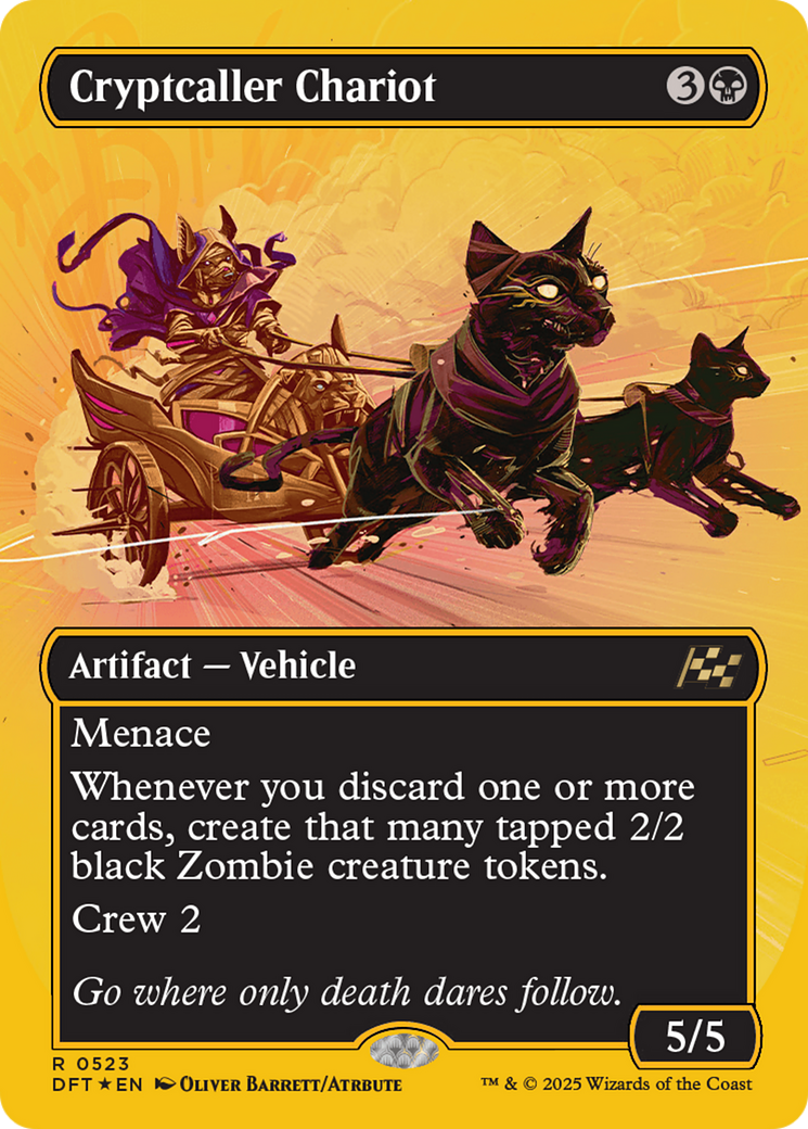 Cryptcaller Chariot (Borderless) (First-Place Foil) [Aetherdrift] | Odin's Place