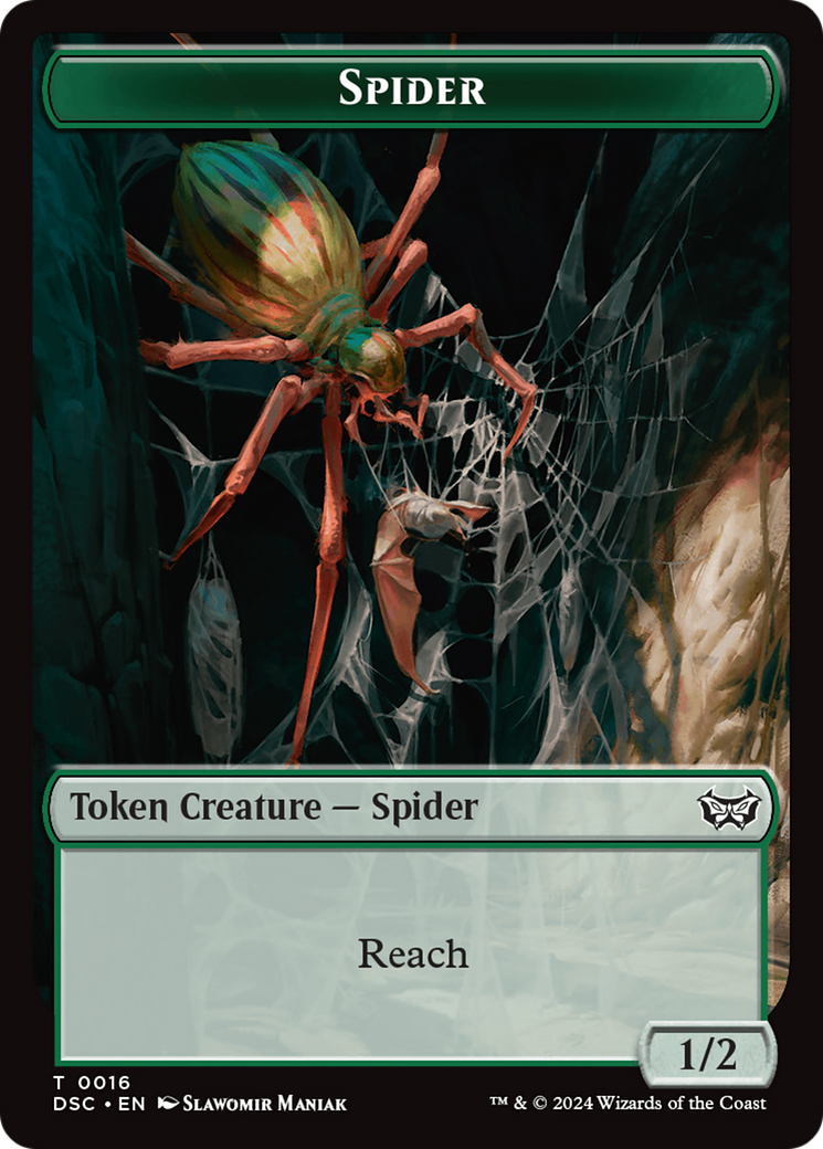 Treefolk // Spider Double-Sided Token [Duskmourn: House of Horror Commander Tokens] | Odin's Place