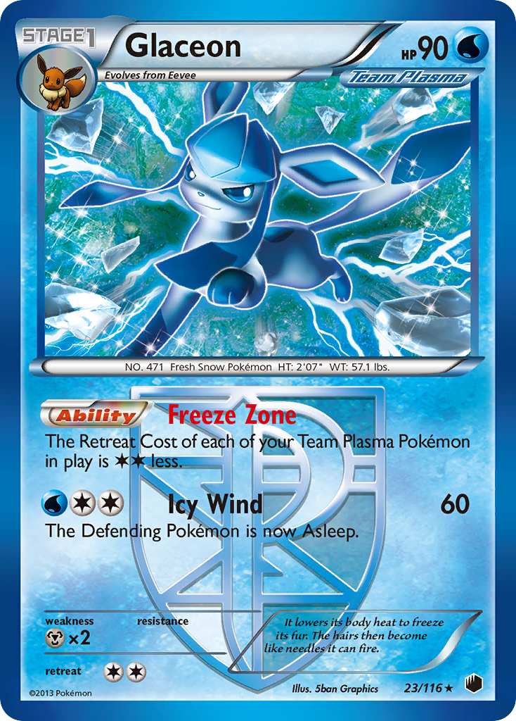 Glaceon (23/116) (City Championship Promo) [Black & White: Plasma Freeze] | Odin's Place