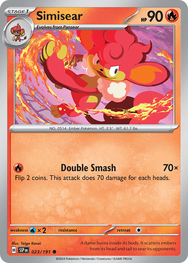 Simisear (023/191) [Scarlet & Violet: Surging Sparks] | Odin's Place