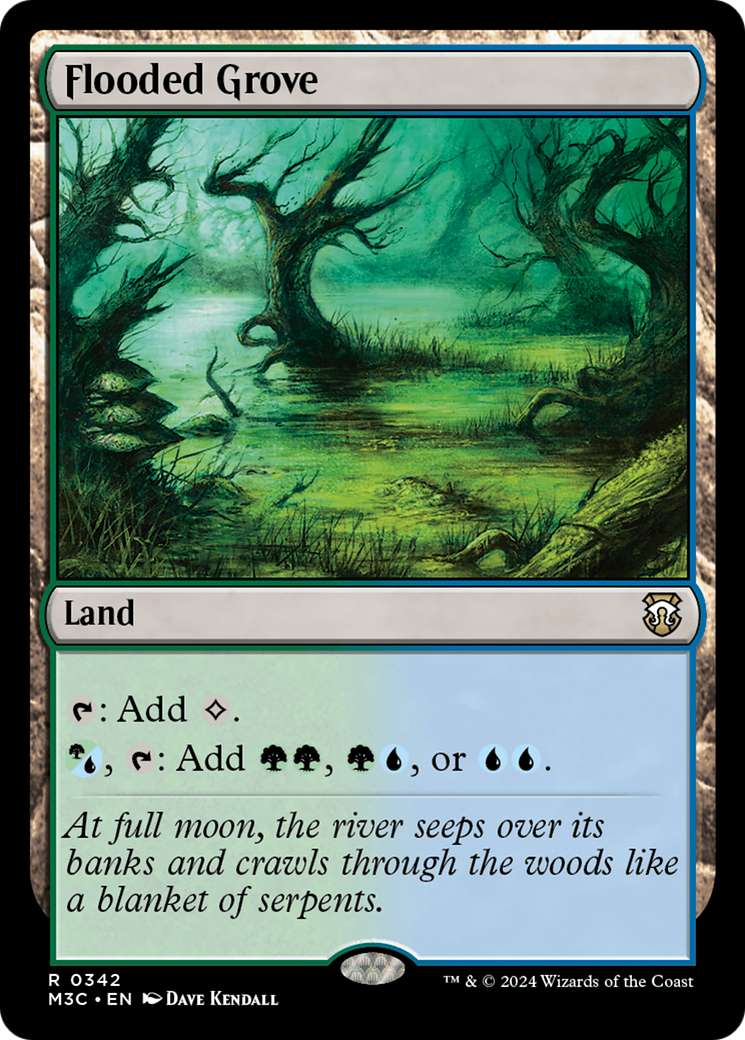 Flooded Grove (Ripple Foil) [Modern Horizons 3 Commander] | Odin's Place
