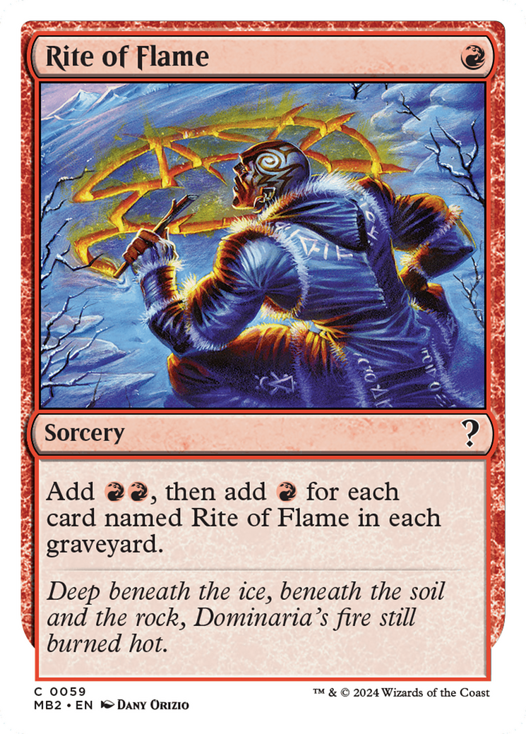 Rite of Flame (White Border) [Mystery Booster 2] | Odin's Place