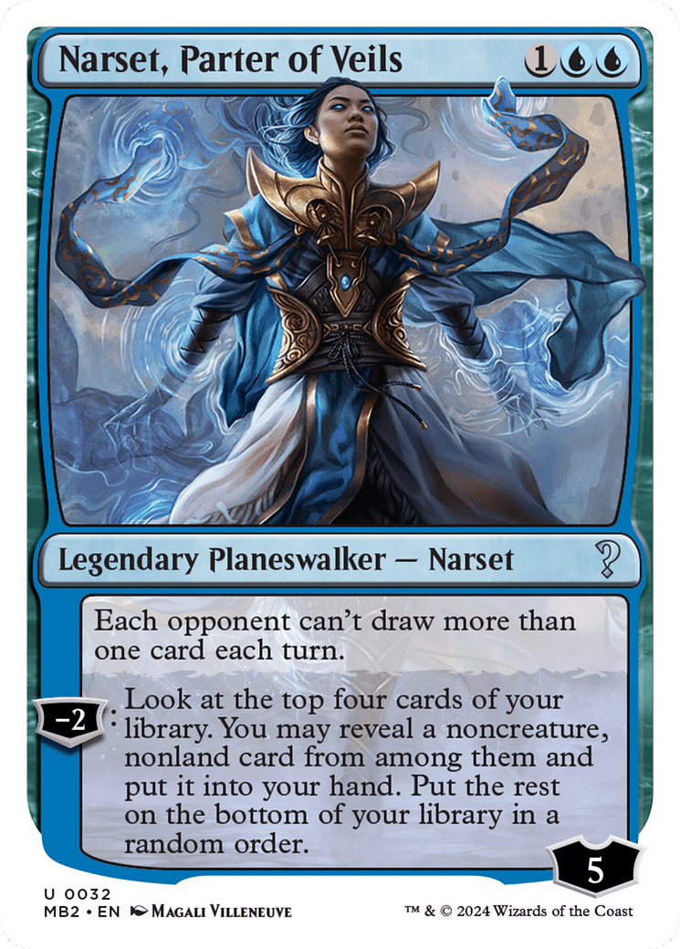 Narset, Parter of Veils (White Border) [Mystery Booster 2] | Odin's Place