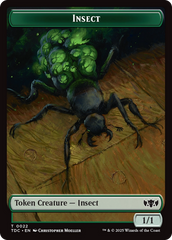 Insect (0022) // Plant Double-Sided Token [Tarkir: Dragonstorm Commander Tokens] | Odin's Place