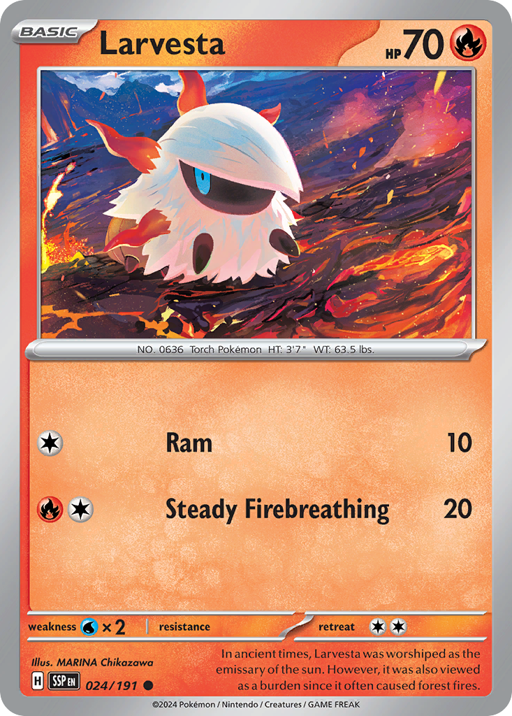 Larvesta (024/191) [Scarlet & Violet: Surging Sparks] | Odin's Place
