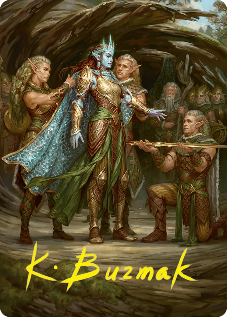 Lathril, Blade of the Elves Art Card (48/54) (Gold-Stamped Signature) [Foundations Art Series] | Odin's Place