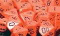 Chessex 25403 Opaque Orange and Black Poly 7 Dice Set | Odin's Place