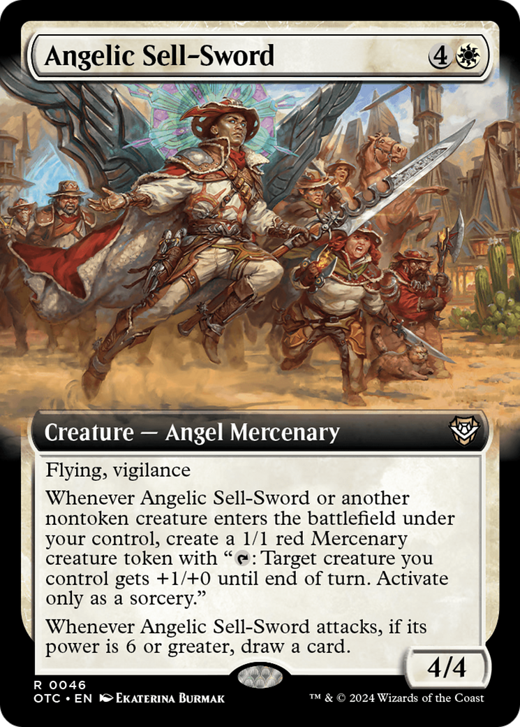 Angelic Sell-Sword (Extended Art) [Outlaws of Thunder Junction Commander] | Odin's Place