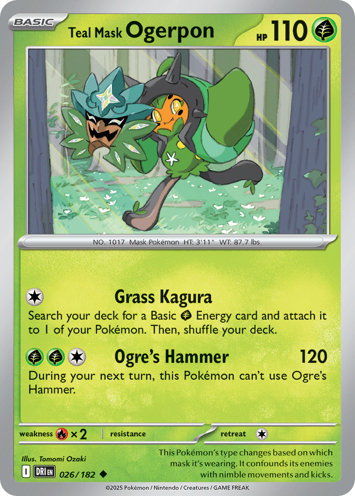 Teal Mask Ogerpon (024/167) (Cosmos Holo) [Miscellaneous Cards] | Odin's Place