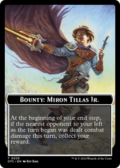 Bounty: Miron Tillas Jr. // Bounty Rules Double-Sided Token [Outlaws of Thunder Junction Commander Tokens] | Odin's Place