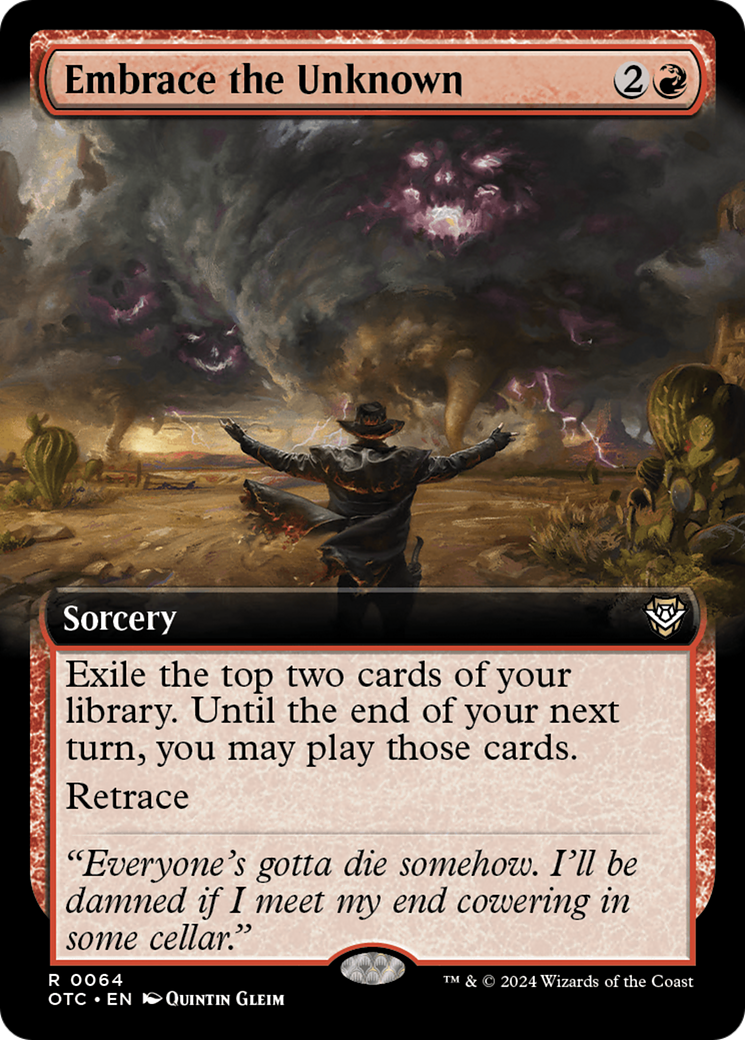 Embrace the Unknown (Extended Art) [Outlaws of Thunder Junction Commander] | Odin's Place