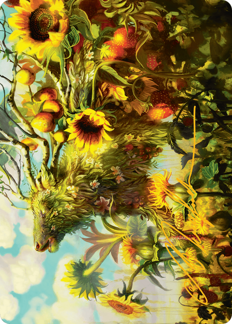 Beza, the Bounding Spring Art Card (Gold-Stamped Signature) [Bloomburrow Art Series] | Odin's Place