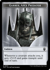 Saproling (Ripple Foil) // Emblem - Garruk, Apex Predator Double-Sided Token [Modern Horizons 3 Commander Tokens] | Odin's Place