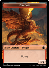 Shapeshifter (0008) (Ripple Foil) // Dragon Double-Sided Token [Modern Horizons 3 Commander Tokens] | Odin's Place