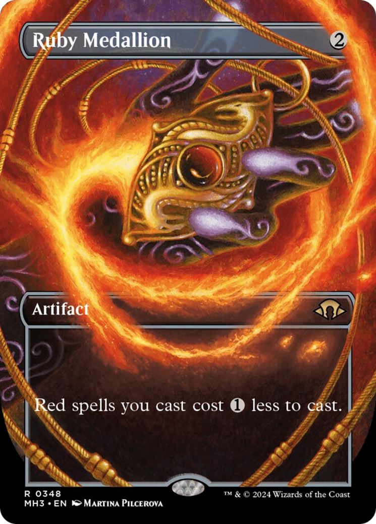 Ruby Medallion (Borderless) [Modern Horizons 3] | Odin's Place