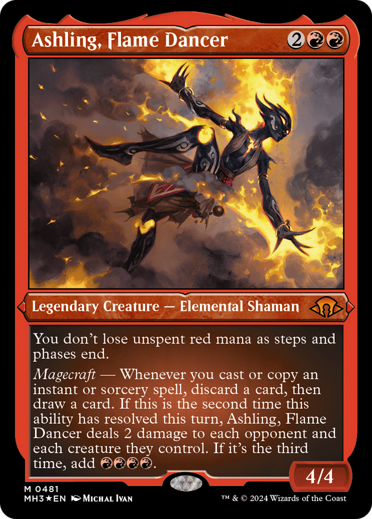 Ashling, Flame Dancer (Foil Etched) [Modern Horizons 3] | Odin's Place