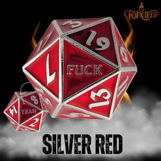 Forged Gaming: F*ck Yeah D20 Metal RPG Dice | Odin's Place