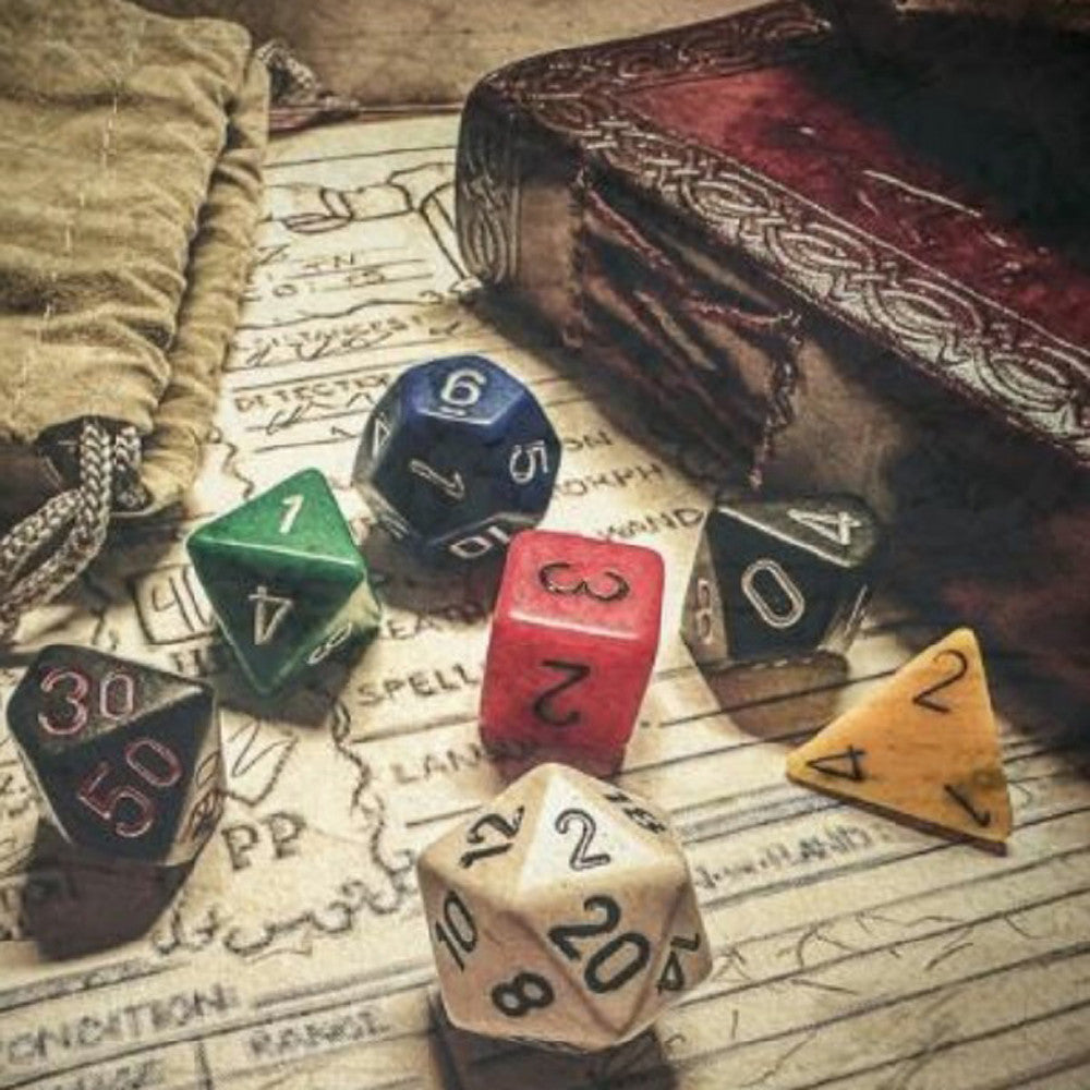 Nostalgia Opaque GM and Beginner Player Polyhedral 7-Die Set | Odin's Place