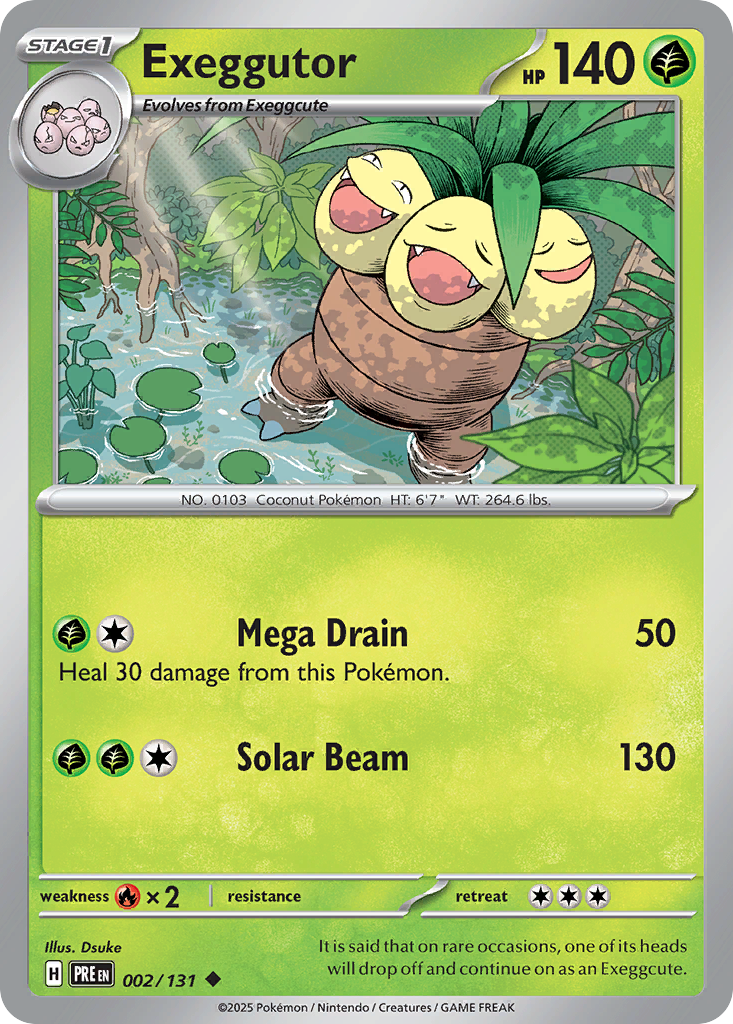 Exeggutor (002/131) (Master Ball Pattern) [Scarlet & Violet: Prismatic Evolutions] | Odin's Place