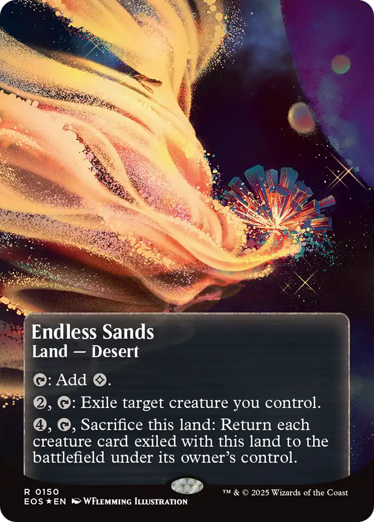 Endless Sands (0150) (Borderless) (Galaxy Foil) [Edge of Eternities: Stellar Sights] | Odin's Place