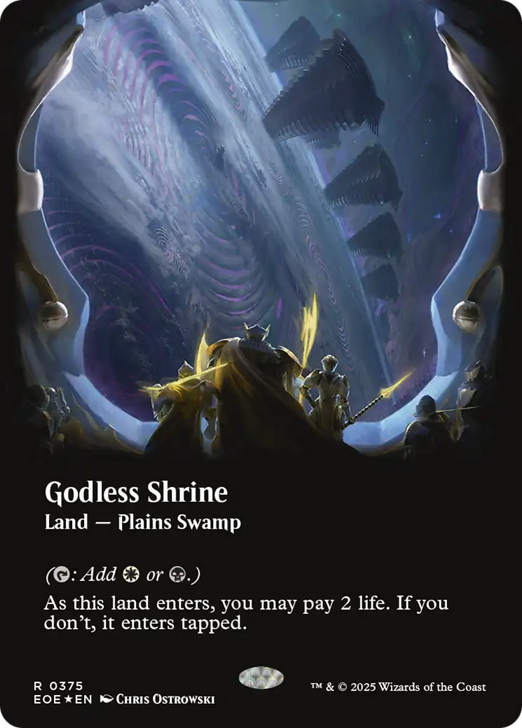 Godless Shrine (Borderless) (Galaxy Foil) [Edge of Eternities] | Odin's Place