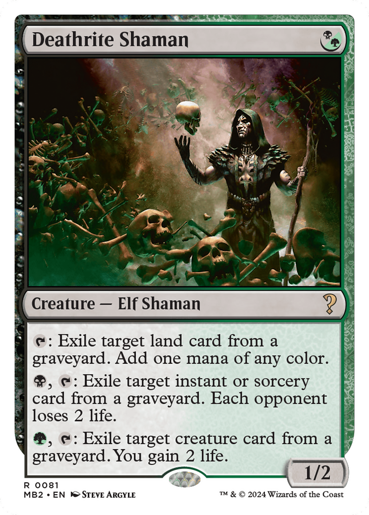 Deathrite Shaman (White Border) [Mystery Booster 2] | Odin's Place